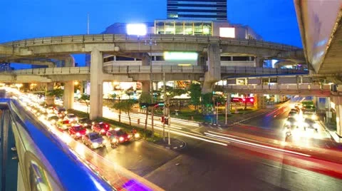 Modern city, timelapse in motion Stock Footage 11139802