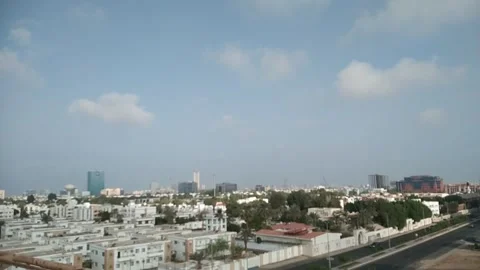 The modern city view of the gulf Video stock 221173226