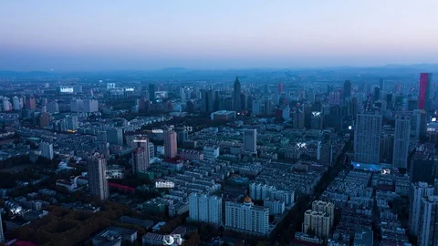 Modern city with wireless network connection concept Video stock 128498548