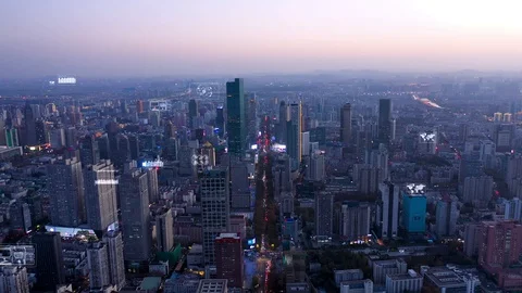 Modern city with wireless network connection concept Video stock 128499344