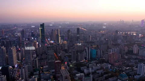 Modern city with wireless network connection concept Video stock 128499797