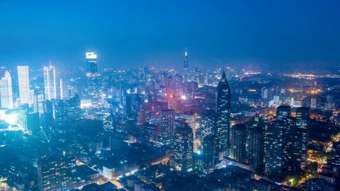 Modern city with wireless network connection concept Видео 128588116