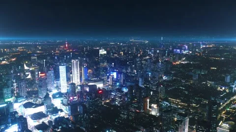 Modern city with wireless network connection concept Stock Footage 132850943