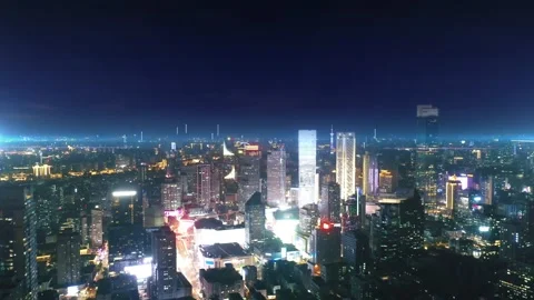 Modern city with wireless network connection concept Video stock 132850944