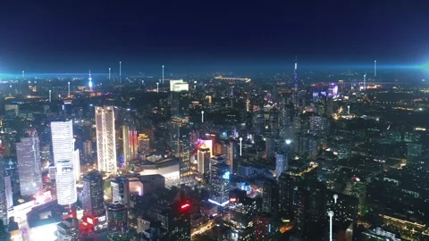 Modern city with wireless network connection concept 스톡 동영상 132853046