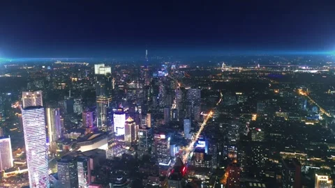 Modern city with wireless network connection concept Stock Footage 132853131