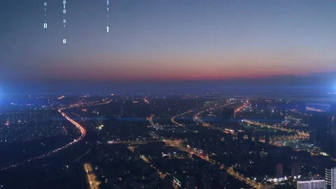 Modern city with wireless network connection concept Stock-Footage 132936254