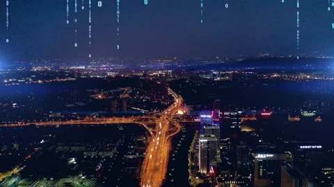 Modern city with wireless network connection concept 스톡 동영상 132936544