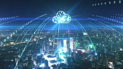 Modern city with wireless network connection concept 스톡 동영상 133393248