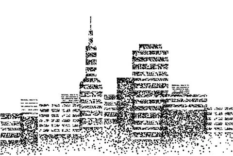 Modern cityscape. seamless background Stock-Illustration