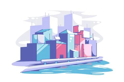 Modern cityscape view Stock Illustration