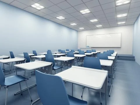 Modern classroom interior Stock Illustration
