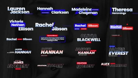 Modern Clean Lower Third After Effects stock
