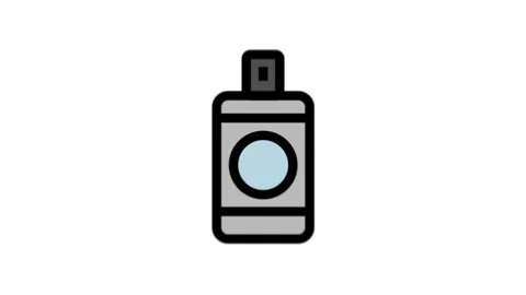Modern clean spray animated icon - Bathroom and hygiene motion design Stock Footage 293464136