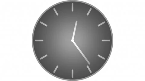 Modern Clock, 12Hr Time-lapse (25fps) Stock-Footage 40670799