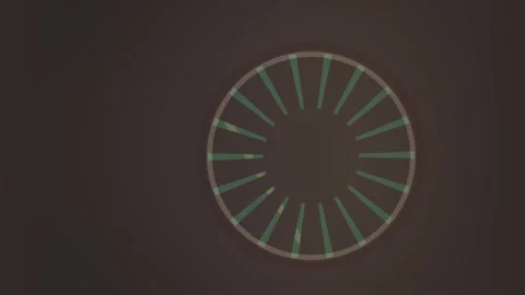 Modern clock design with unique patterns on dark background Stock Footage 339534411