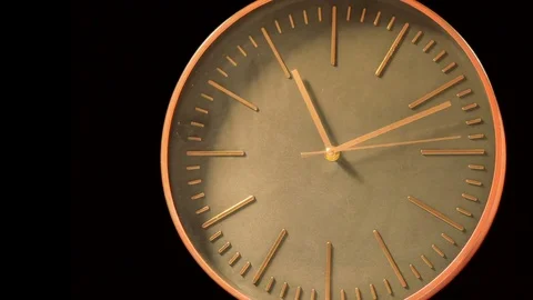 Modern Clock Face Fast Time Lapse Video stock 81509903
