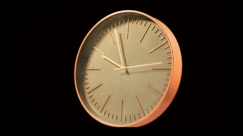 Modern Clock Face Fast Time Lapse Video stock 81509942