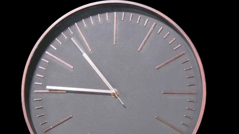 Modern Clock Face Fast Time Lapse Video stock 81541410