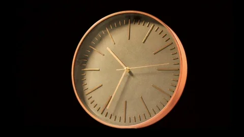 Modern Clock Face Fast Time Lapse Video stock 81947650