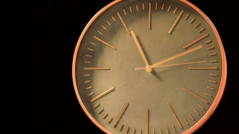 Modern Clock Face Fast Time Lapse Video stock 81947658