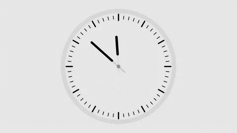 Modern clock motion graphic animation with alpha channel Stock Footage 146647888