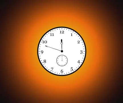 Modern clock like the sun Stock Illustration