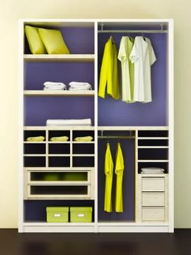 Modern closet 3d rendering Stock Illustration