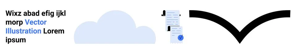Modern Cloud Computing and Communication Concept in Vector Graphic Stock Illustration