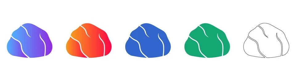 Modern Cloud Computing Icons in Multiple Styles Stock Illustration