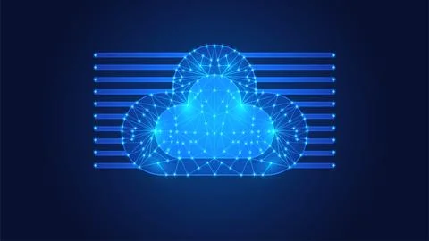 Modern cloud computing technology. Cloud computing concept Stock Illustration