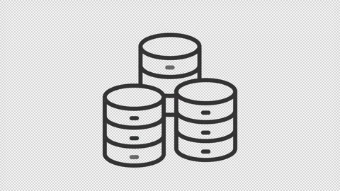 Modern cloud database architecture line animation Stock Footage 337776425