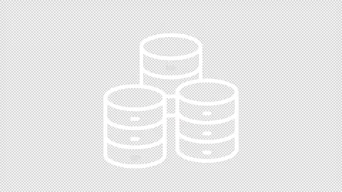 Modern cloud database architecture white line animation Stock Footage 340285465