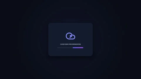 Modern Cloud Server Data Sync and Infrastructure Animation Stock Footage 345477362