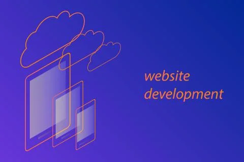 Modern cloud services and Cloud Computing Elements Concept. Device connected  스톡 일러스트