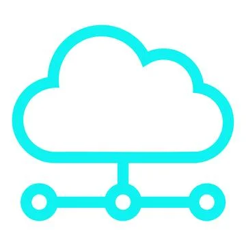 Modern cloud storage icon with wheels Illustrazione stock
