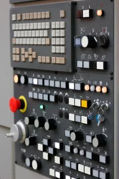 Modern CNC control panel Stock Photos