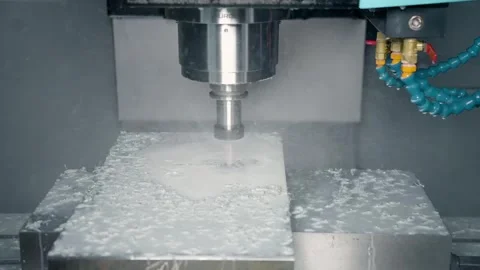 Modern CNC Milling Machine Processing Mold Toolin Stock Footage 340512507