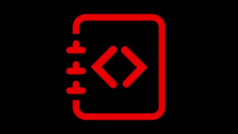 Modern Coding Notebook Icon Stock Footage 280779561