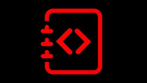 Modern Coding Notebook Icon イラスト素材