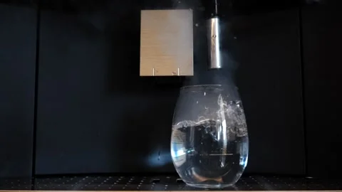 Modern Coffee Machine Cleaning Automatic with Water Stock Footage 191936475