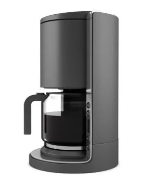 Modern coffee machine isolated on white background Stock Illustration