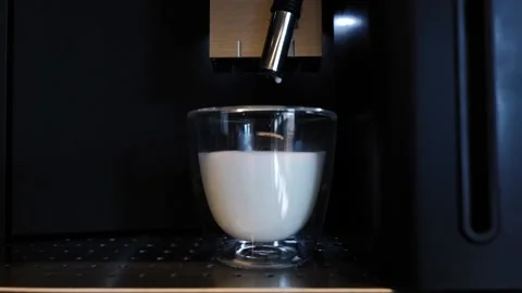 Modern Coffee Machine Making a Cappuccino Coffee 스톡 동영상 191936460