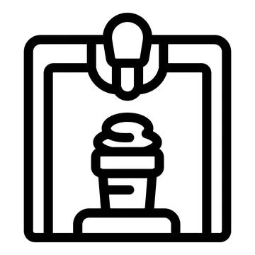 Modern coffee machine pouring coffee into cup, automated brewing process Stock Illustration