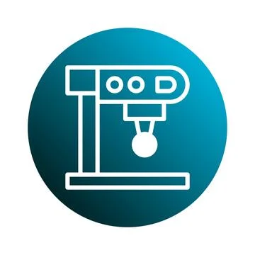 Modern coffee maker symbol representing beverage preparation and caffeine c.. Stock Illustration