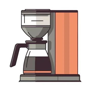 Modern coffee maker symbolizes caffeine freshness Stock Illustration
