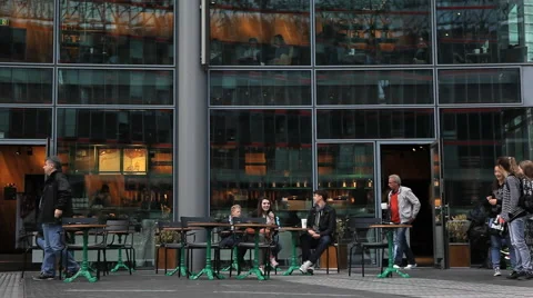Modern coffee shop in Berlin Video stock 40386473