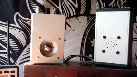 Modern collection of paranormal exploration ghost box EVP communication Stock Footage 247681876