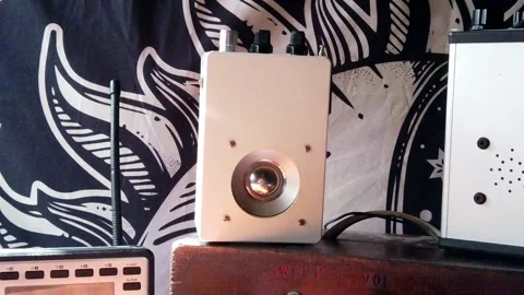 Modern collection of paranormal ghost box EVP communication equipment, Video stock 247681866