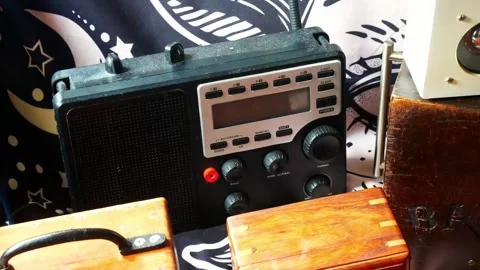 Modern collection of paranormal spirit ghost box EVP communication devices 動画素材 247683073